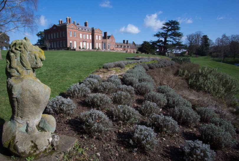 Image shows Dudmaston Hall in springtime. Photo: Jean-Pierre Camm
