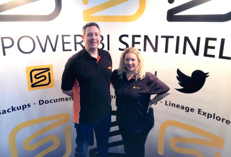 Alex and Hollie Whittles launch new software service Power BI Sentinel at the SQLBits conference in Manchester