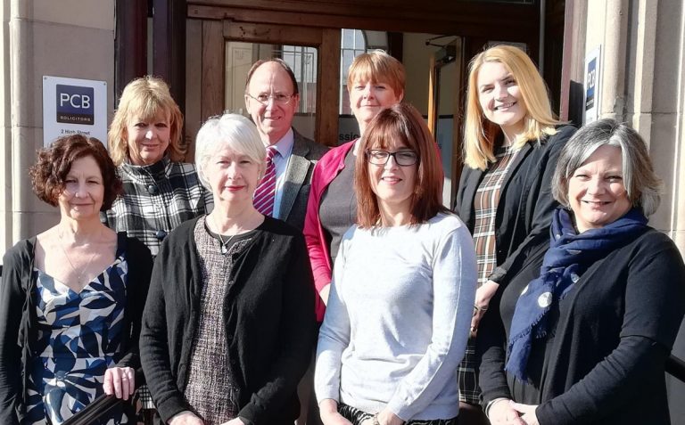 The PCB Solicitors Church Stretton team – Fiona Goodwin, Lorraine Duncan, Jenny Russell, Mark Harvey, Julie Griffiths, Sarah Evans, Kirsty Gibbs-Mellings and Nicola Pugh