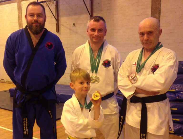Pictured, instructor Gary Plant, Albert, Marcin and David