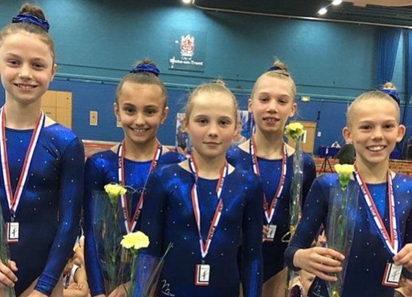 Shrewsbury High gymnasts who represented the West Midlands and came 2nd nationally