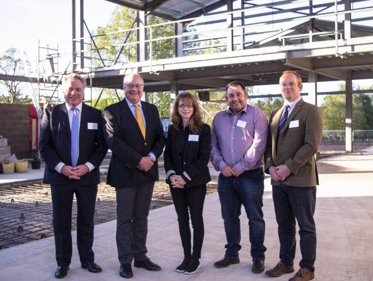 Simon Baynes, Chair of the Holroyd Community Theatre Jonathan Forster, Principal, Moreton Hall Loveday Ingram, Artistic Director of the Holroyd Community Theatre Chris Jones, Managing Director of Jones Brothers Weston Rhyn Ltd Simon Hughes, Director SP Projects