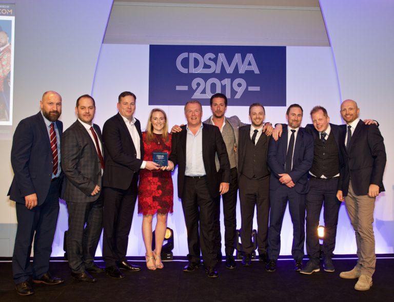 The team from Pure Telecom in Shrewsbury celebrate the latest award win