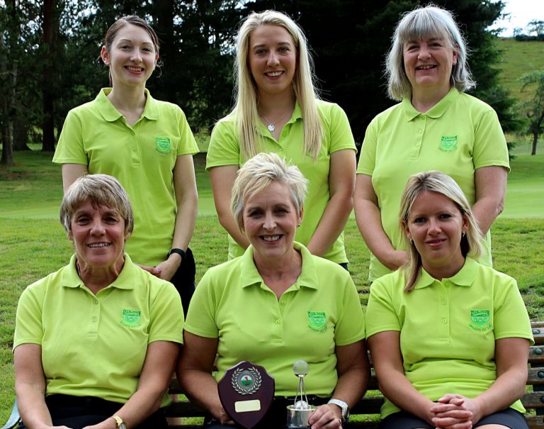 Ladies Scratch League Winners (Anne Jarvis Trophy) 2018: Helen Fowler, Imogen Huxley, Stephanie Overton, Angela Hinton, Alison Grove and (Capt.) Laura Morris
