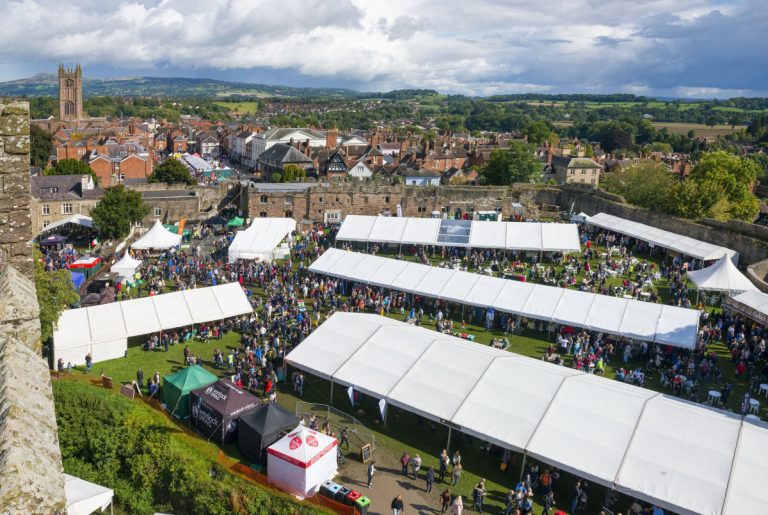 Ludlow Food Festival is held in the stunning historic surroundings of the town’s medieval Castle. Photo: Shropshire and Beyond