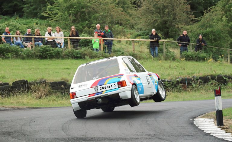 Hagley Car Club secretary Graeme Manton in action with the Fisher Fury that he shares with daughter Becky Manton