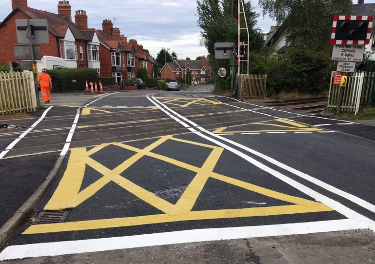 The newly upgraded state-of-the-art level crossing in Whittington. Photo: Network Rail