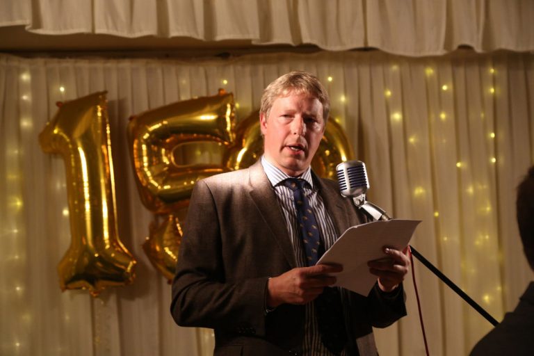 Executive chairman Andrew Goddard welcomes invited guests from around the world Morris Lubricants’ 150th birthday party at the Albright Hussey Manor Hotel, Shrewsbury