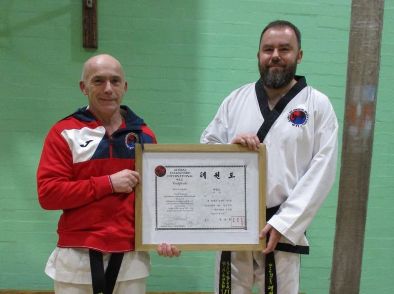 David Rowley with instructor Gary Plant