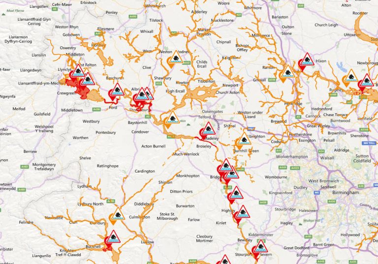A number of flood warnings and alerts in Shropshire. Image: Environment Agency