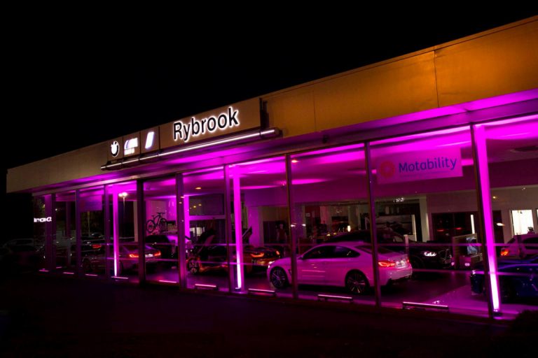 Rybrook Shrewsbury BMW will be lit up pink this weekend in support of Breast Cancer Now