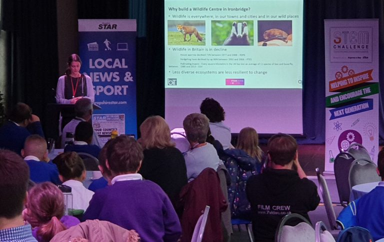 Youngsters listen to their STEM briefing from apT at the event