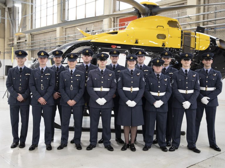 The RAF graduates after receiving their brevets