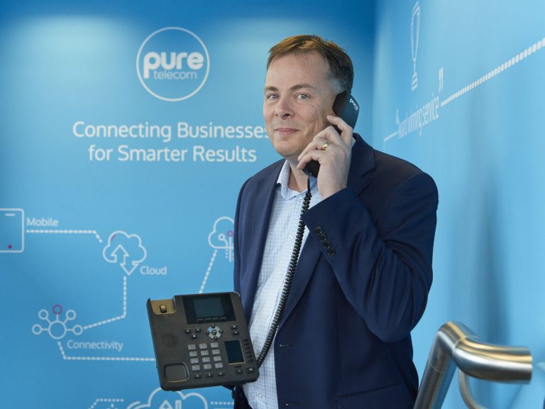 David Hayward, managing director of Pure Telecom, with the new Pure VoIP