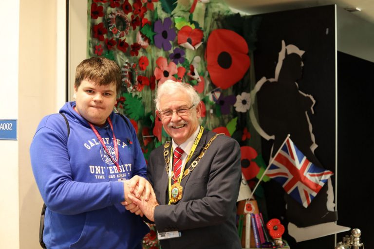 Mayor Stephen Reynolds with Jake Taylor