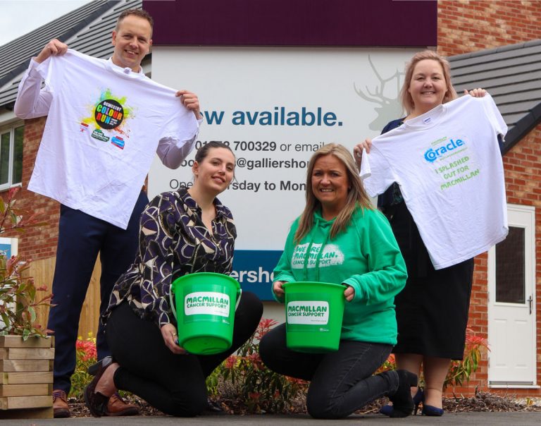 Galliers Homes have reached a £20,000 fund raising milestone for Macmillan