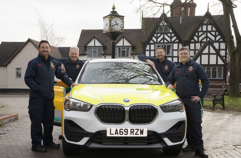 Dave Fitton, Derek Mattinson, Craig Jones and Stuart Morgan-Williams with the new response vehicle