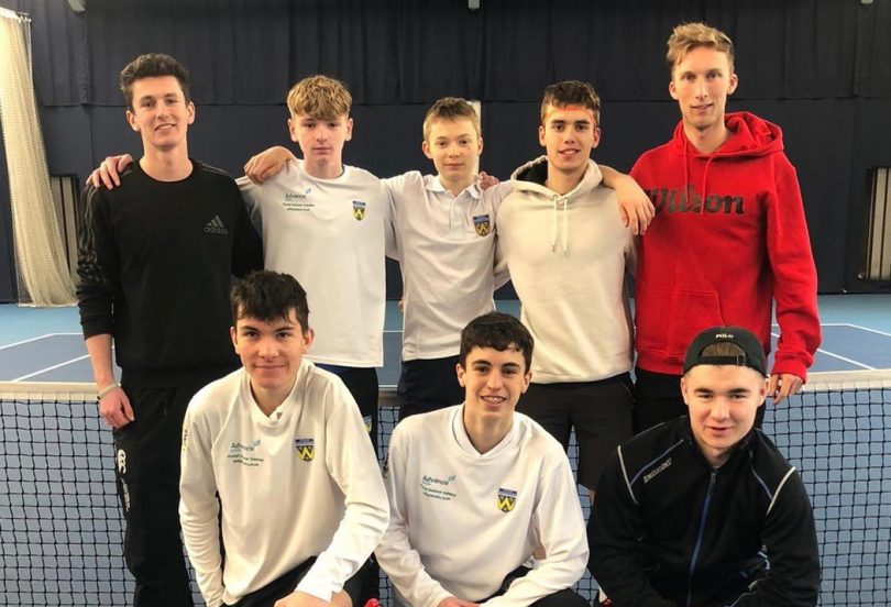 Shropshire’s boys team at Edgbaston, back from left: Matt Lee (assistant captain), Matt Weaver, Roan Jones, Tom Loxley, Luke Henley (captain); front: Jacob Rogers, Tomas Cores Birch, Will Abbatt