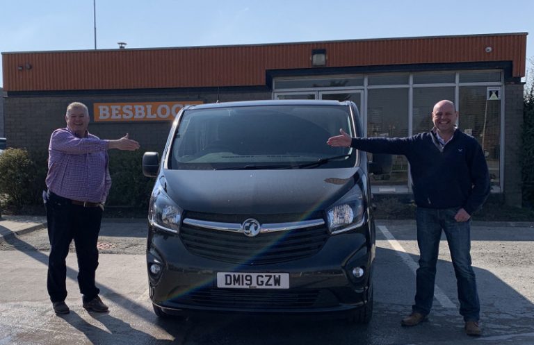 Besblock Managing Director Andrew Huxley (left) and Richard Potts from Greenhous