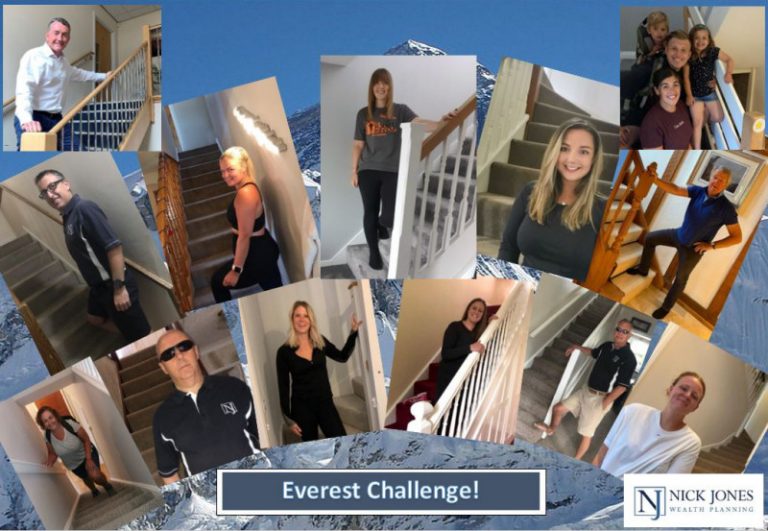 The team at Nick Jones Wealth Planning who are taking on the challenge
