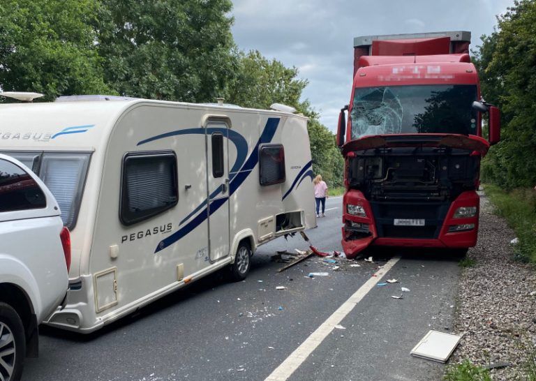 Multi-vehicle collision closes A5 near Oswestry