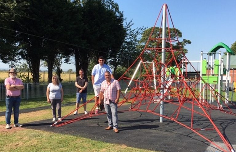 Members of Childs Ercall Parish Council eagerly await the official opening of the new village play park