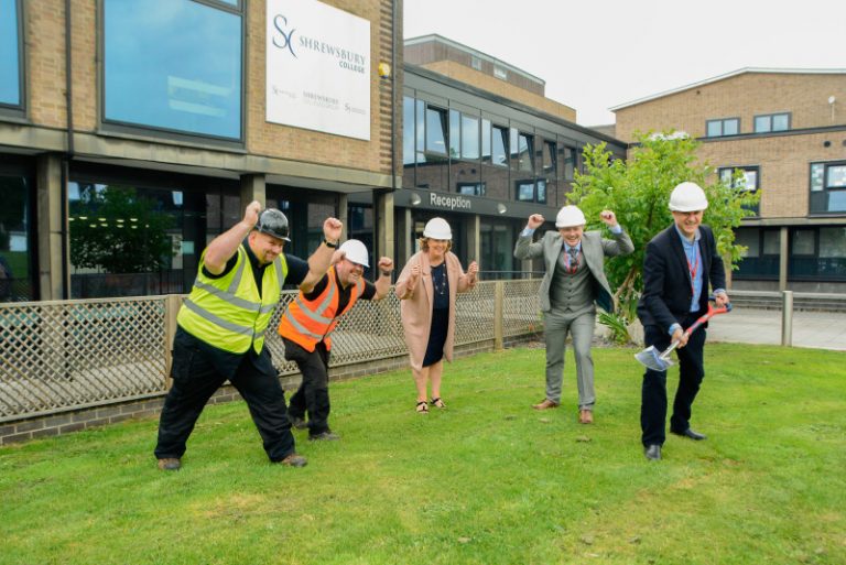 Building work on the centre at the College’s London Road campus began this week, with representatives from the College, RMT Garage Equipment, and the LEP present