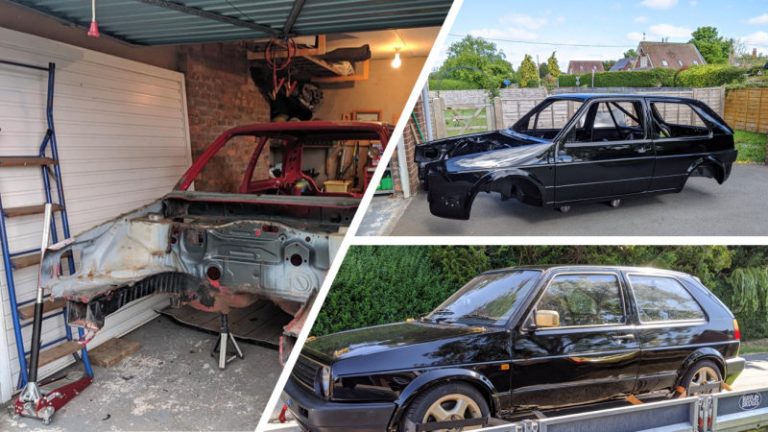 Alex restored the classic VW Golf race car during lockdown