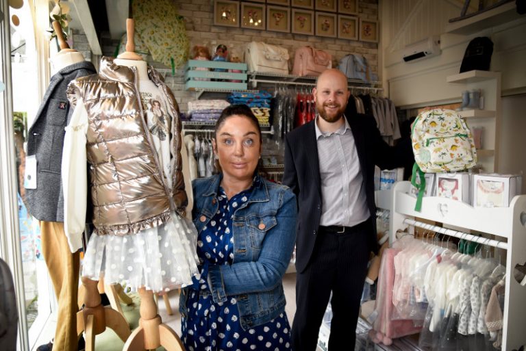 Leah Ellington and Andy Ward at Little Buttons Boutique
