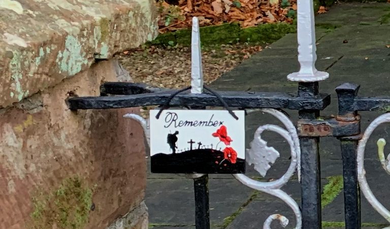 Armistice Day plaque in Albrighton