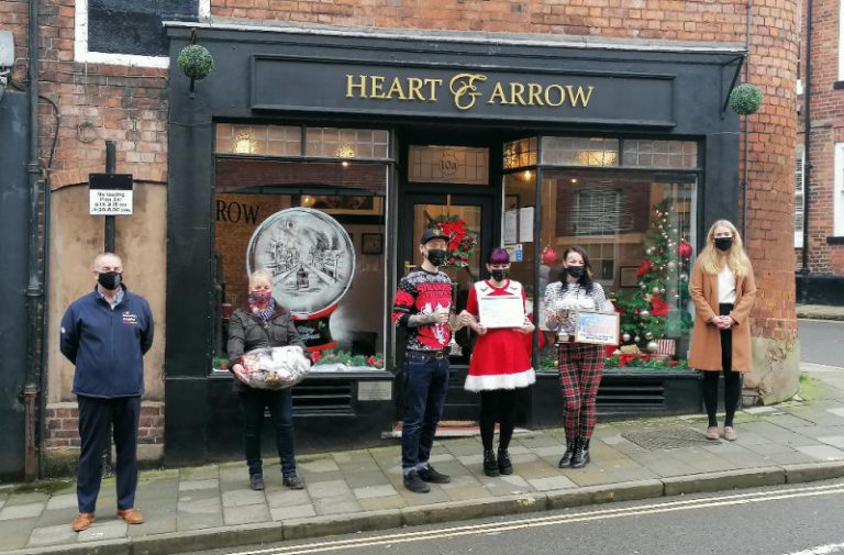 Heart and Arrow on St Johns Hill, winners of the small window category and the public vote, for an outstanding effort.
