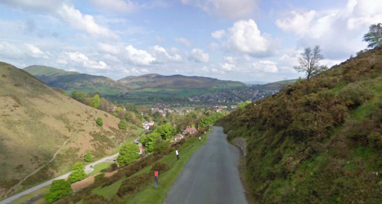 A view of Church Stretton from The Burway