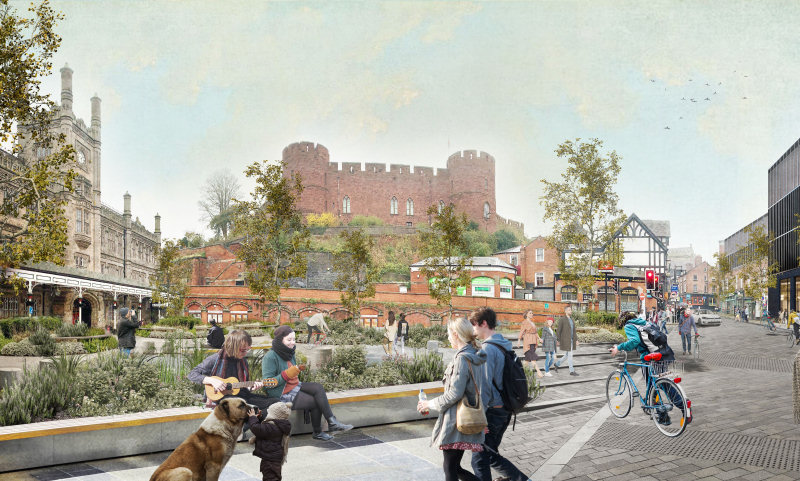 An artists' impressions in the Big Town Plan about how the front of the station could look in the future.