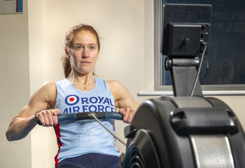 Corporal Victoria Needham concentrating on her technique. Photo: MOD Crown Copyright