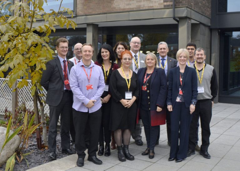 Richard Booth from Shrewsbury Colleges Group (front left), is pictured with colleagues and partners from the Erasmus Prison Project at Shrewsbury Colleges Group