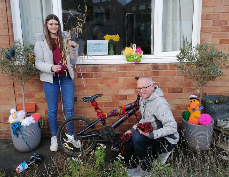 Wellington residents Daisy and Dave Taylor hope the campaign will inspire Wellington to get crafty