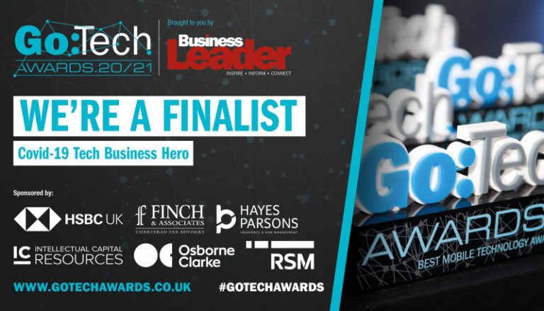 Shoothill finalists for Go:Tech Awards in the ‘COVID-19 Tech Business Hero’ category