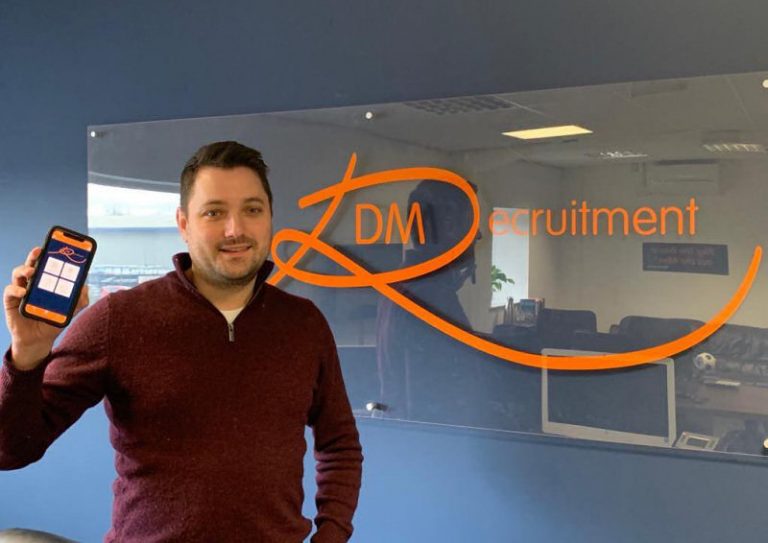 Stuart Danks using the new DM Recruitment app