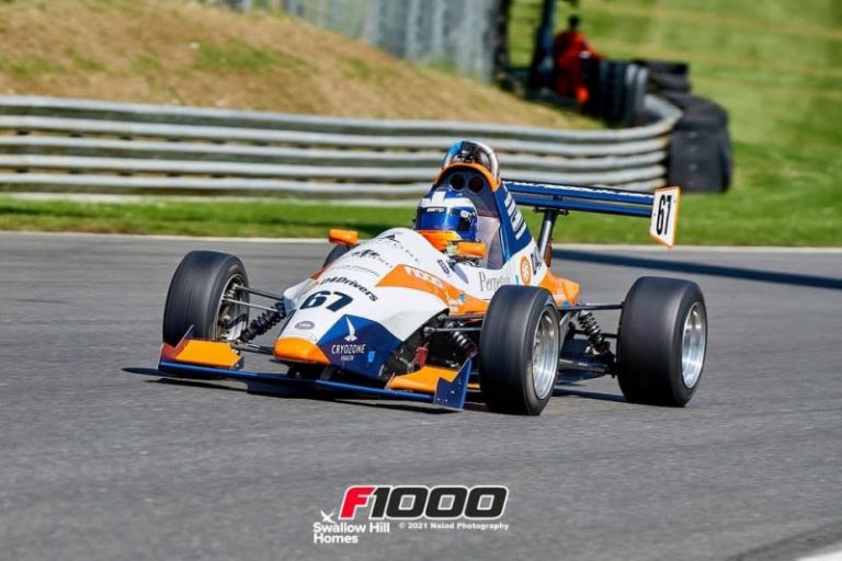 Andrew Wheals, from Whitchurch on the track