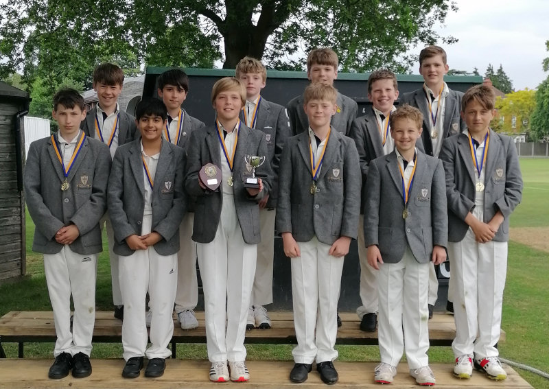 The Prestfelde School team are the U12 County Cricket Champions 2021