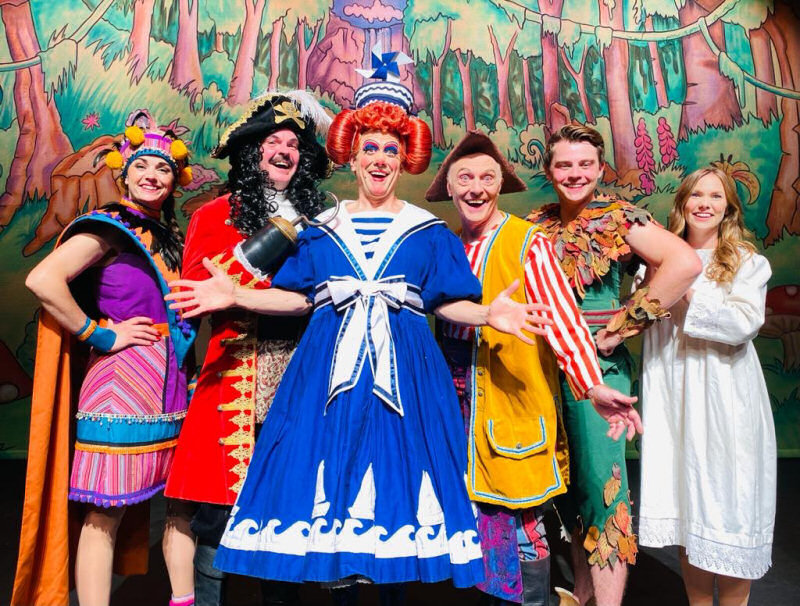 Starring in this year's pantomime at Theatre Severn are Katy Dean, Phil Stewart, Brad Fitt as Mrs Smee, Eric Smith, Harry Winchester and Victoria McCabe