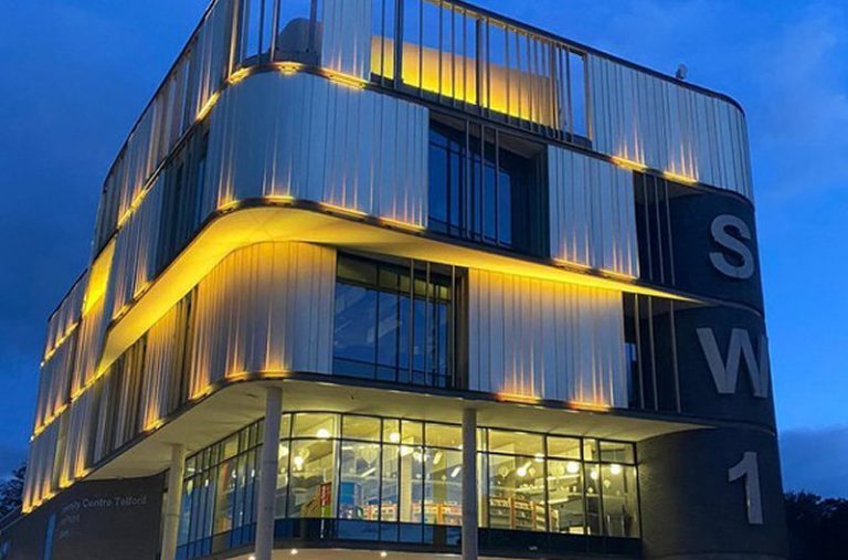 Southwater One will shine with a golden halo to mark the start of Childhood Cancer Awareness Month. Photo: Telford & Wrekin Council