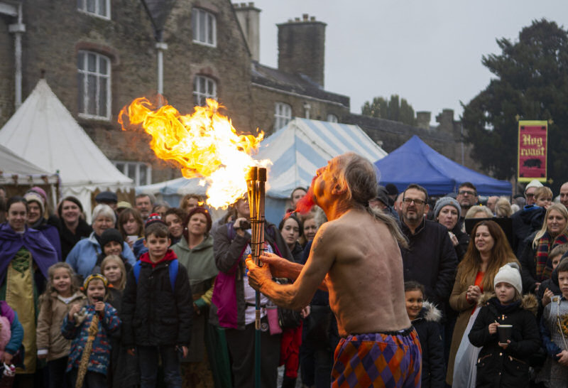 Live entertainment at Ludlow Medieval Christmas Fayre. Photo: Ashleigh Cadet