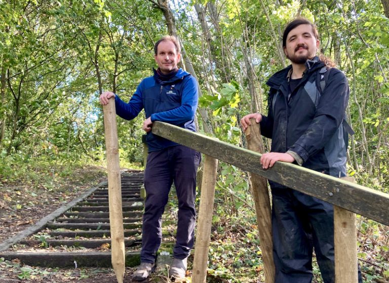 Tristan Hayes and apprentice James Brammer