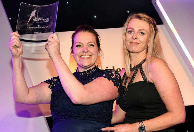 Pave Aways’ Commercial Director Victoria Lawson and Finance Manager Charlie Davies collecting the award