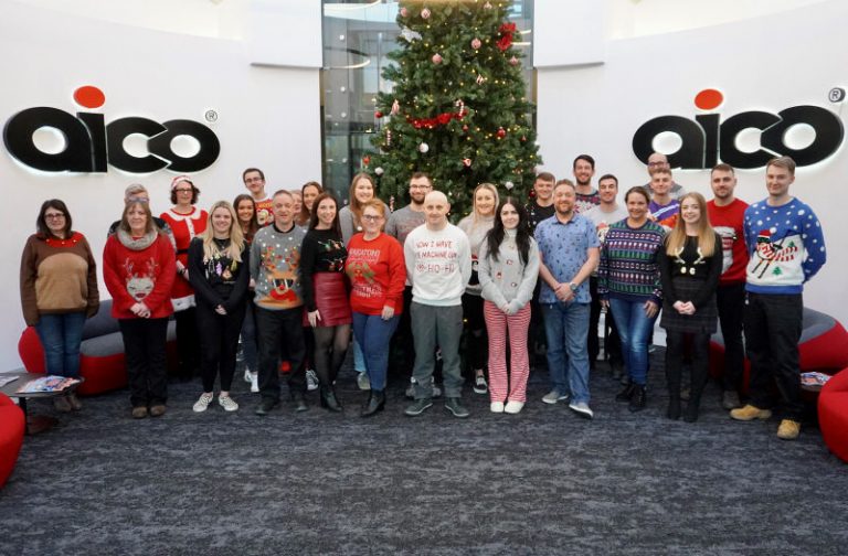 Aico Colleagues in their Christmas Jumpers for Save the Children