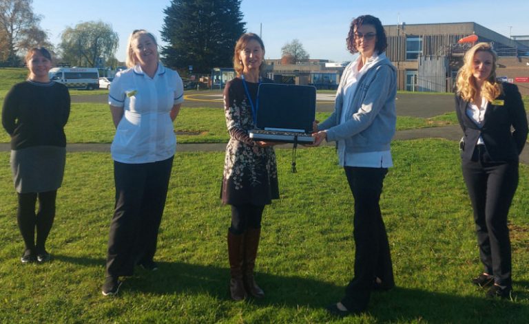 Picture left to right, AAA Screening Clinical Skills Trainer Sharon Bell, AAA Screening Technician Jodie Joyner; Organising Secretary of League of Friends RSH Sue Hurdiss; AAA Screening Technician Rhian Baker and AAA Screening Programme Coordinator Jessica Smith