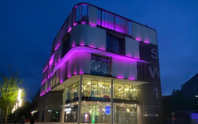 The Southwater One building will be lit up purple tonight. Photo: Telford & Wrekin Council