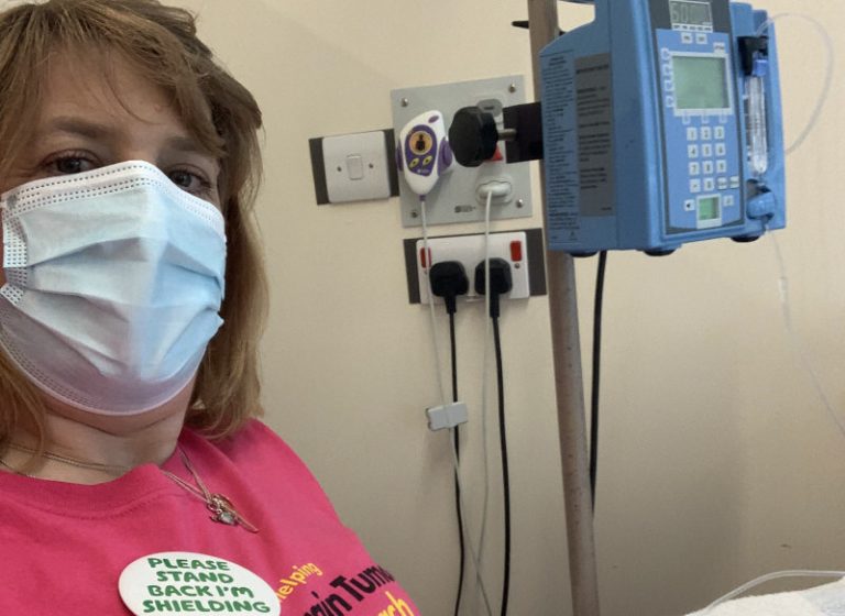 Keri having part 3 of her PCV chemo