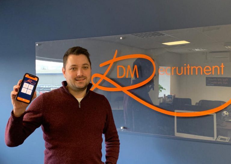 Stuart Danks using the new DM Recruitment app